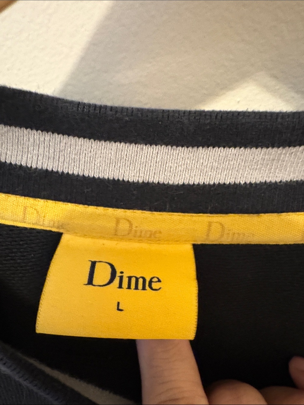 Dime Men’s Black Crew Neck Sweatshirt L - Picture 3 of 5